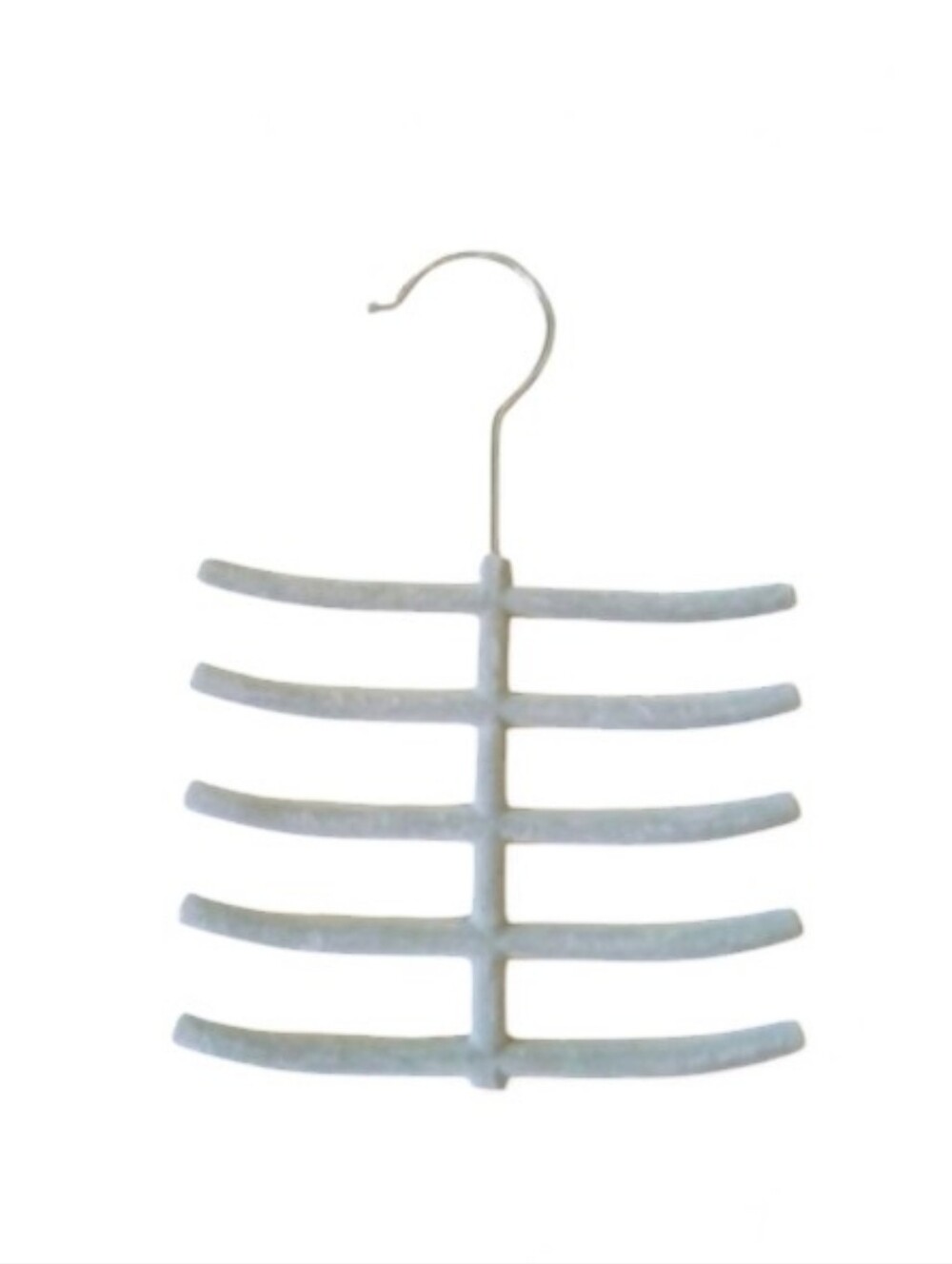 Grey Velvet Necktie Belt Hanger for 10 Ties or Belts, Closet Organization. NEW!